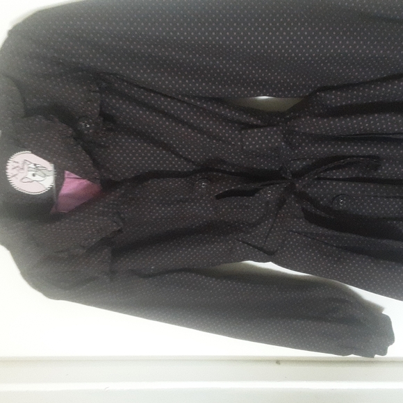 XXI Twist Polka Dot Full Button Down Dress Sz S - Picture 2 of 13